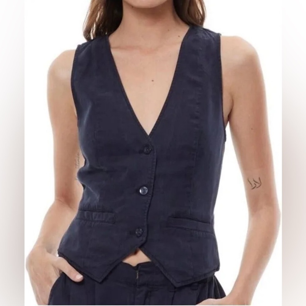 YFB Young Fabulous & Broke Veda Vest Teal Blue Size Large